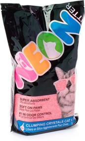 img 2 attached to 🐱 Neon Pink Clumping Silica Gel Cat Litter - 4 lb, Easy-Clean Formula