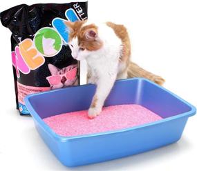 img 1 attached to 🐱 Neon Pink Clumping Silica Gel Cat Litter - 4 lb, Easy-Clean Formula