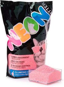 img 3 attached to 🐱 Neon Pink Clumping Silica Gel Cat Litter - 4 lb, Easy-Clean Formula
