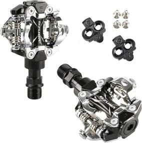 img 1 attached to Venzo MTB Clipless Pedals with Shimano SPD Type Cleats SM-SH51 Compatibility - Easy Clip-in Mechanism for MTB Shoes