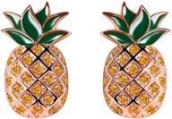 🍍 hypoallergenic stainless steel pineapple jewelry for housewarming, graduation, and girls logo