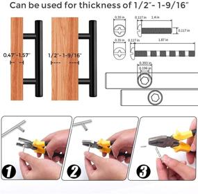 img 1 attached to 🔲 Ravinte 30 Pack 6 inch Cabinet Pulls: Sleek Matte Black Stainless Steel Kitchen Drawer Handles with 3.75” Hole Center