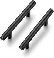 🔲 ravinte 30 pack 6 inch cabinet pulls: sleek matte black stainless steel kitchen drawer handles with 3.75” hole center логотип