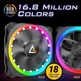 img 3 attached to 🌈 Antec Prizm Series RGB Fans, 120mm PC Fans with Addressable RGB, 5V-3PIN Sync with Motherboard, 5-Pack of 120mm Fans with Controller