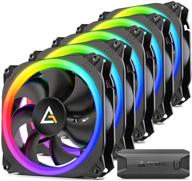 🌈 вентиляторы antec prizm series rgb, 120 мм пк-вентиляторы с адресуемой rgb, синхронизация 5b-3pin с материнской платой, набор из 5 вентиляторов по 120 мм с контроллером логотип