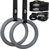 🤸 elite sportz gymnastic rings - total body strength training exercise ring set for pull ups with secure buckles & straps - non slip olympic rings for indoor workout equipment, kids & adults logo