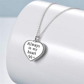 img 3 attached to LUHE Sterling Silver Heartbeat Urn Necklace: Cremation 💔 Keepsake, Faith Hope Love & Ruth Bader Ginsburg Memorial