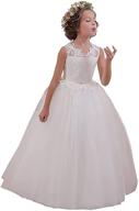 👗 abaowedding first communion dresses girls' clothing with floral embellishments logo