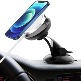 img 4 attached to BESINPO Magsafe Car Mount - 360 Degree Rotation Dashboard Phone Holder for iPhone 12 Mini, iPhone 12, iPhone 12 Pro Max