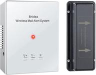 wireless mailbox alert - mailbox alarm, briidea with 500ft range, led light flashing, and sound reminders logo