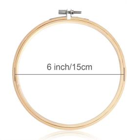 img 3 attached to 🧵 WOWOSS 12-Piece 6 Inch Bamboo Embroidery Hoop Set - Ideal Circle Cross Stitch Hoop Rings for Embroidery and Cross Stitching Projects