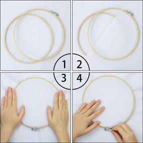 img 1 attached to 🧵 WOWOSS 12-Piece 6 Inch Bamboo Embroidery Hoop Set - Ideal Circle Cross Stitch Hoop Rings for Embroidery and Cross Stitching Projects