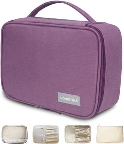 img 4 attached to Waterproof Cosmetic Organizer with Removable Compartments - KONNITIHA