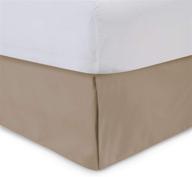 🛏️ blissford tailored bed skirt - king size, 14 inch drop - camel cotton blend - split corners - available in 16 colors logo