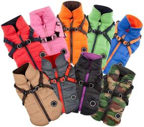 img 2 attached to 🐶 Winter Fleece Dog Vest with Integrated Harness, Puppia Mountaineer II: Zipper Closure, Waterproof Outer Shell for Cold Weather