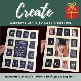 img 2 attached to 📸 Capture Memories with our School Years Photo Mat K-12 - Elegant 11x14 Inch Off-White Picture Mat featuring Chalkboard Design (No Frame Included)