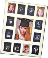 📸 capture memories with our school years photo mat k-12 - elegant 11x14 inch off-white picture mat featuring chalkboard design (no frame included) логотип