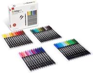 🎨 kingart pro dual tip brush pens - set of 48 unique colors: 48 count bundle logo