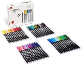 img 4 attached to 🎨 KingArt PRO Dual TIP Brush Pens - Set of 48 Unique Colors: 48 Count Bundle