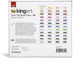 img 1 attached to 🎨 KingArt PRO Dual TIP Brush Pens - Set of 48 Unique Colors: 48 Count Bundle