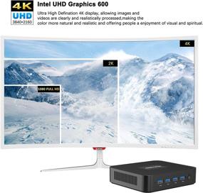 img 1 attached to MINIS FORUM GK41 Mini PC: Windows 10 Pro, 8GB DDR4, 256GB SSD, Intel Celeron 🖥️ J4125, HDMI & DP 4K@60Hz, Gigabit Ethernet, USB 3.0, Dual Band WiFi - Supports PXE Boot