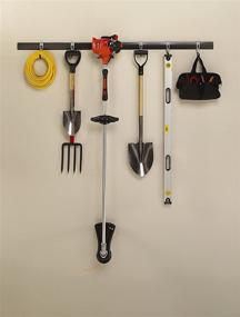 img 1 attached to 🔧 Maximize Garage Space with Rubbermaid FastTrack All-in-One Rail & Hook Wall Hanging Kit, 8 Piece