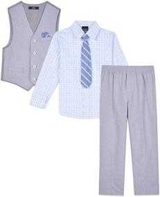 img 3 attached to 👕 Nautica Toddler 4 Piece Dress Shirt: Perfect Boys' Clothing and Clothing Sets for Style and Comfort