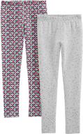 👖 carter's girls' 2-pack leggings: comfortable and stylish bottoms for everyday wear logo