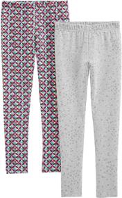 img 1 attached to 👖 Carter's Girls' 2-Pack Leggings: Comfortable and Stylish Bottoms for Everyday Wear