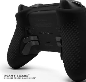 img 3 attached to 🎮 Foamy Lizard Xbox One Elite Series 2 Controller Studded Grip Skin - Sweat-Free Silicone with Anti-Slip Studs and 8 QSX-Elite Thumb Grips (Black) - (NOT for Series X/S/Elite 1)