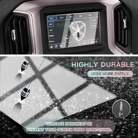img 1 attached to CDEFG 2019-2021 Silverado 1500 Infotainment 3 Car Touchscreen 📱 Navigation Protector, HD Clear Tempered Glass 9H Scratch Resistance (7IN)