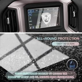 img 3 attached to CDEFG 2019-2021 Silverado 1500 Infotainment 3 Car Touchscreen 📱 Navigation Protector, HD Clear Tempered Glass 9H Scratch Resistance (7IN)