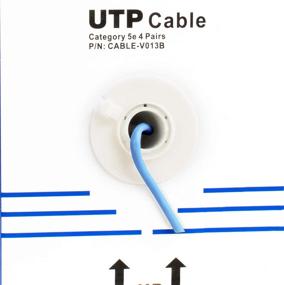 img 1 attached to 🔌 VIVO Blue 250ft Cat5e Ethernet Cable, CCA, 24 AWG, UTP Pull Box, Cat-5e Wire, Indoor for Network Installations - CABLE-V013B "🔌 VIVO Синий 250 футовый кабель Ethernet Cat5e, CCA, 24 AWG, UTP Pull Box, провод Cat-5e, для внутренних сетевых установок - CABLE-V013B