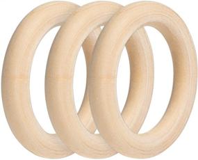 img 4 attached to 🪢 20 Pack of 2.75" Unfinished Wooden Craft Rings for Macrame, DIY Crafts, and Jewelry Making