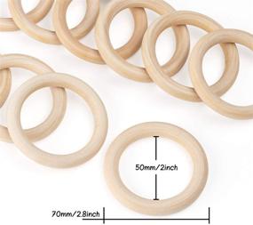 img 2 attached to 🪢 20 Pack of 2.75" Unfinished Wooden Craft Rings for Macrame, DIY Crafts, and Jewelry Making