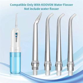 img 1 attached to 💦 KOOVON Water Flosser Replacement Tips - Set of 4 Jet Tips, Portable Accessories for Water Flosser