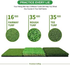 img 2 attached to 🏌️ Enhance Your Golf Game with RELILAC Tri-Turf Golf Hitting Mat - the Ultimate Training Aid for Backyard, Portable Driving, Chipping, and Putting Practice - Find Your Perfect Size!