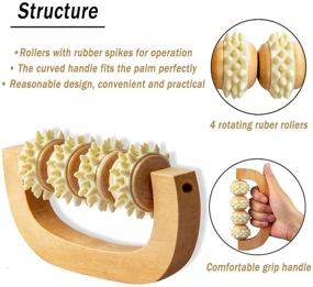 img 3 attached to 🌿 Превосходные массажные инструменты для древесной терапии: антицеллюлит, лимфодренаж и мадеротерапия - деревянный ролик для триггерных точек для полного облегчения тела.