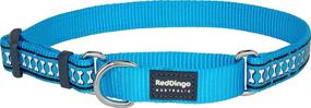 img 1 attached to 🐾 Red Dingo MC-RB-TQ-25 Martingale Collar Reflective Bones: Large, Turquoise - The Ultimate Safety Accessory for Dogs