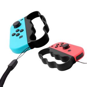 img 1 attached to 🎮 Grips for Fitness Boxing Nintendo Switch, Controller Accessories for Switch Boxing Game, 2 Packs-Black