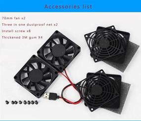 img 1 attached to 🌬️ Ultra Silent 7CM USB Cooling Fan for RT-AC68U AC86U AC1900P EX6200 AC15 Router - Effective Temperature Dissipation