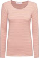 👚 ocallk women's long sleeve round neck soft lightweight stretch basic layer tee: the perfect slim-fit active t-shirt tops logo