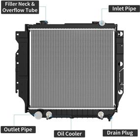 img 1 attached to Radiator Jeep Wrangler 2 4L ATRD1010