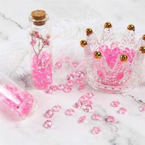 img 1 attached to 💎 OUTUXED 1500шт. 0.3&#34;(8мм) Розовые алмазы: Изысканный акриловый пластиковый декор для ваз, столов и свадеб