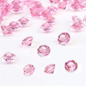 img 4 attached to 💎 OUTUXED 1500шт. 0.3&#34;(8мм) Розовые алмазы: Изысканный акриловый пластиковый декор для ваз, столов и свадеб