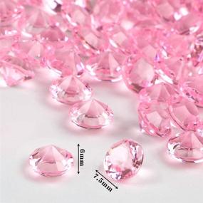 img 3 attached to 💎 OUTUXED 1500pcs 0.3&#34;(8mm) Pink Diamonds: Exquisite Acrylic Plastic Decor for Vases, Tables & Weddings