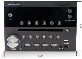 img 2 attached to 📻 iRV Technology IRV31: High-Quality 2.1 Channel Surround RV Radio Stereo with AM/FM/CD/DVD, 2 Zones, and Wallmount Receiver – 5" Display