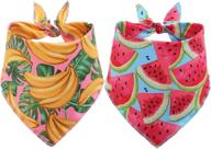 🍉 boombone watermelon dog bandana set - stylish scarf for dogs of all sizes, perfect for summer логотип