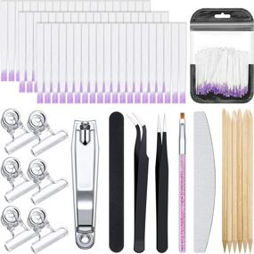 img 4 attached to 💅 122-Piece Fiber Nail Kit: Complete Nail Extension Set with Fiberglass Material for Quick and Easy Shaping - Ideal for False Nails, Fake Nail Tips, and Salon-Quality Manicures