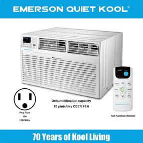 img 3 attached to 🌬️ Emerson Quiet Kool EATC10RSE1T 10,000 BTU 115V Smart Through-The-Wall Air Conditioner with Remote, Wi-Fi, Voice Control - 10000 BTU, White